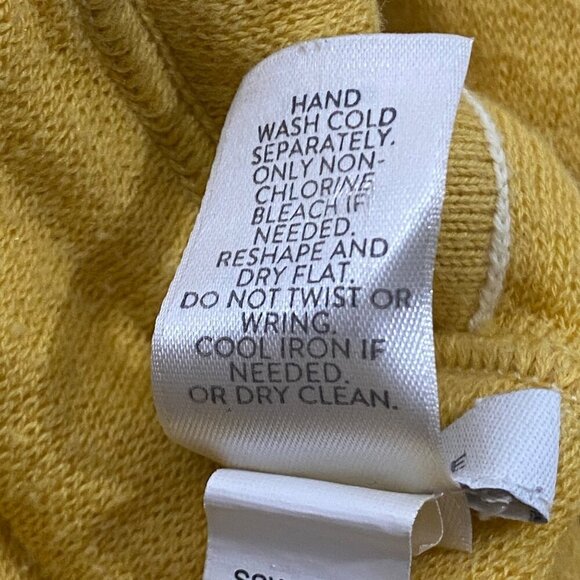 J.Jill Reversible butter Yellow & golden yellow Textured Hooded Sweater V-Neck - Picture 7 of 10